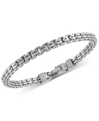 Double Box Link Bracelet in Sterling Silver, Created for Macy’s