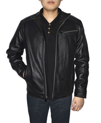 Retro Leather Men’s Racing Jacket