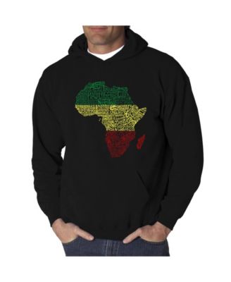 Men’s Countries in Africa Word Art Hooded Sweatshirt