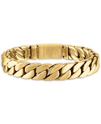 Curb Link Chain Bracelet in Gold-Tone Ion-Plated Stainless Steel, Created for Macy’s (Also in Stainless Steel)