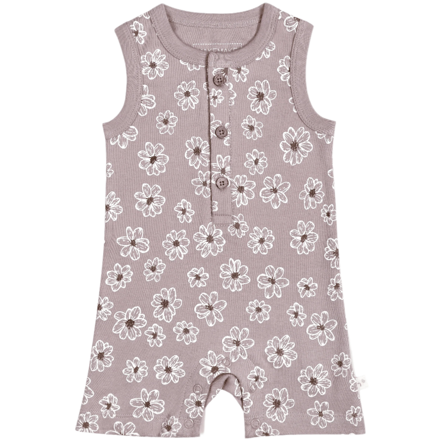 Organic Baby Short Romper – Daisies