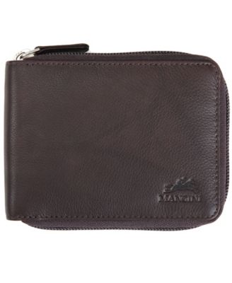 Men’s Monterrey Collection Zippered Bifold Wallet with Removable Pass Case