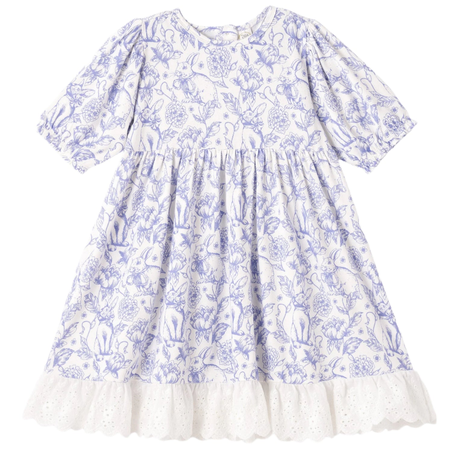 Easter Bunny Toile Bamboo Dress