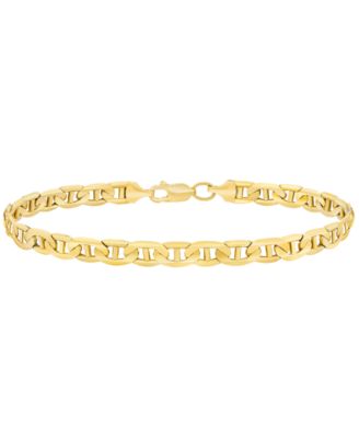 Men’s Solid Mariner Chain Bracelet (5-5/8mm) in 10k Gold