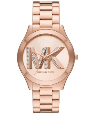 Women’s Slim Runway Three-Hand Rose Gold-Tone Stainless Steel Watch 42mm