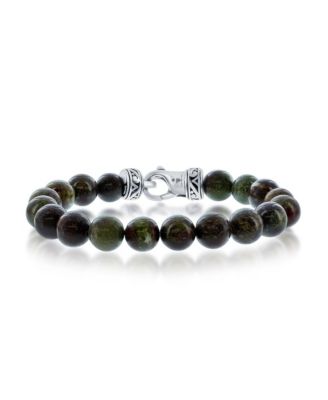 Stainless Steel 10mm Natural Stone Bead Bracelet