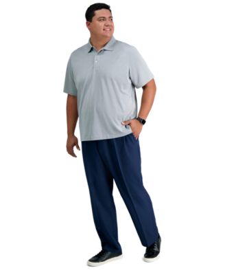 Men’s Big & Tall Cool 18® PRO Classic-Fit Expandable Waist Flat Front Stretch Dress Pants