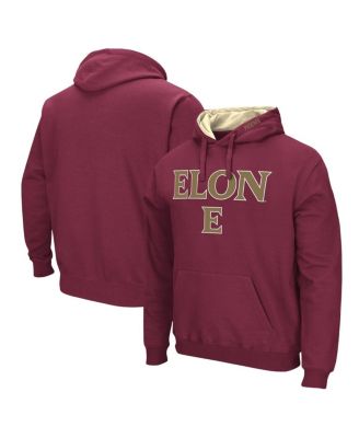 Men’s Maroon Elon Phoenix Arch and Logo Pullover Hoodie