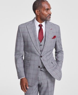 Men’s Classic-Fit Plaid Suit Jacket