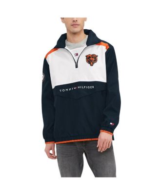 Men’s Navy, White Chicago Bears Carter Half-Zip Hooded Top