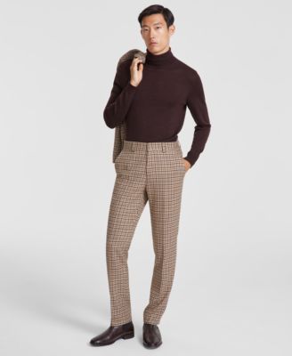 Men’s Modern-Fit Houndstooth Suit Separate Pants