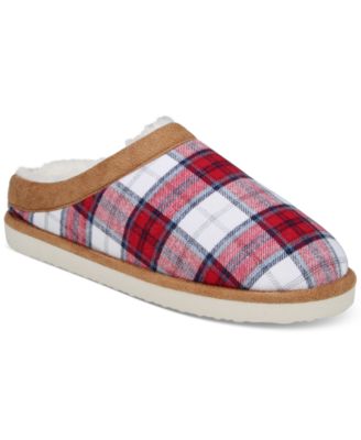 Men’s Blackwatch Plaid Slippers, Created for Macy’s