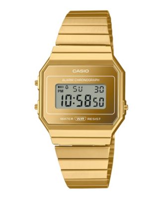 Unisex Digital Gold Tone Stainless Steel Watch, 35.5mm A700WEVG-9AVT