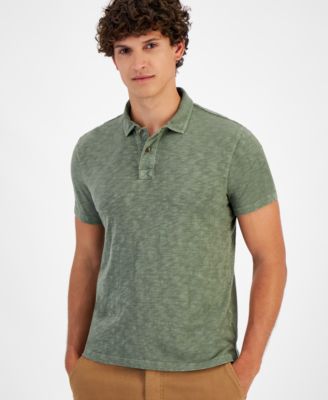 Men’s Regular-Fit Textured Polo Shirt, Created for Macy’s