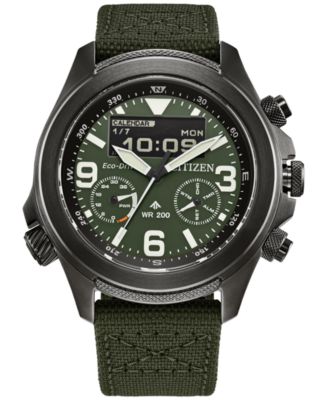 Eco-Drive Men’s Chronograph Promaster Green CORDURA® Strap Watch 44mm