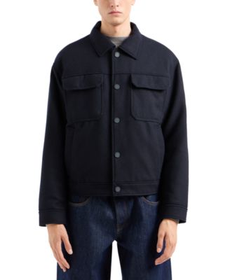 Men’s Wool-Blend Shirt Jacket