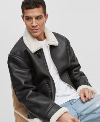 Men’s Aviator Faux-Sherpa Jacket, Exclusively at Macy’s