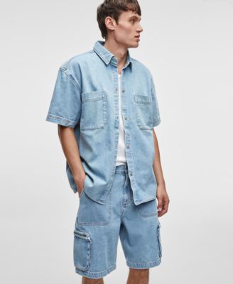 Men’s Cosell Denim Shirt, Exclusively at Macy’s