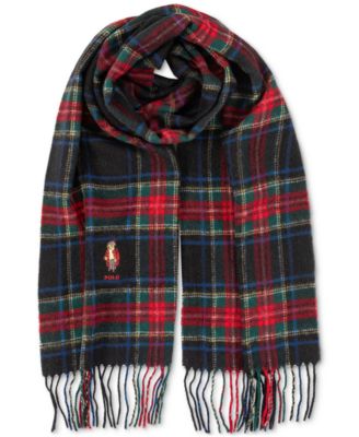 Men’s Holiday Tartan Bear Scarf