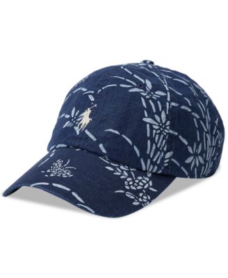 Men’s Tropical Indigo Linen Ball Cap