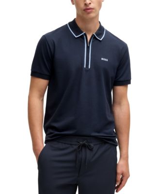 Men’s Contrasting Stripes Polo