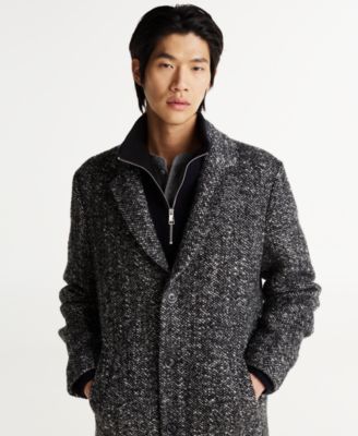 Men’s Tailored Fit Herringbone Coat