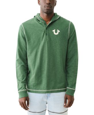 Men’s Hooded Long Sleeve Henley Shirt