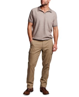 Men’s Striped Polo Sweater & Cargo Pants