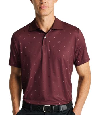 Men’s Short Sleeve Golf Print Performance Polo Shirt