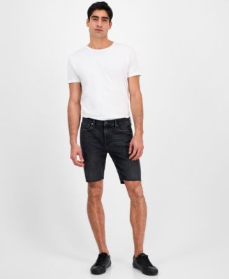 Men’s Logan Slim Fit Denim Raw Edge 9″ Shorts