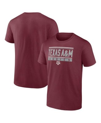 Men’s Maroon Texas A&M Aggies Fundamentals Stripe and Block T-Shirt