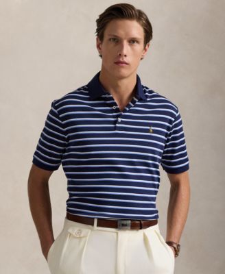 Men’s Classic-Fit Striped Soft Cotton Polo