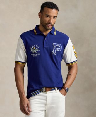 Men’s Big & Tall Varsity-Inspired Mesh Polo Shirt