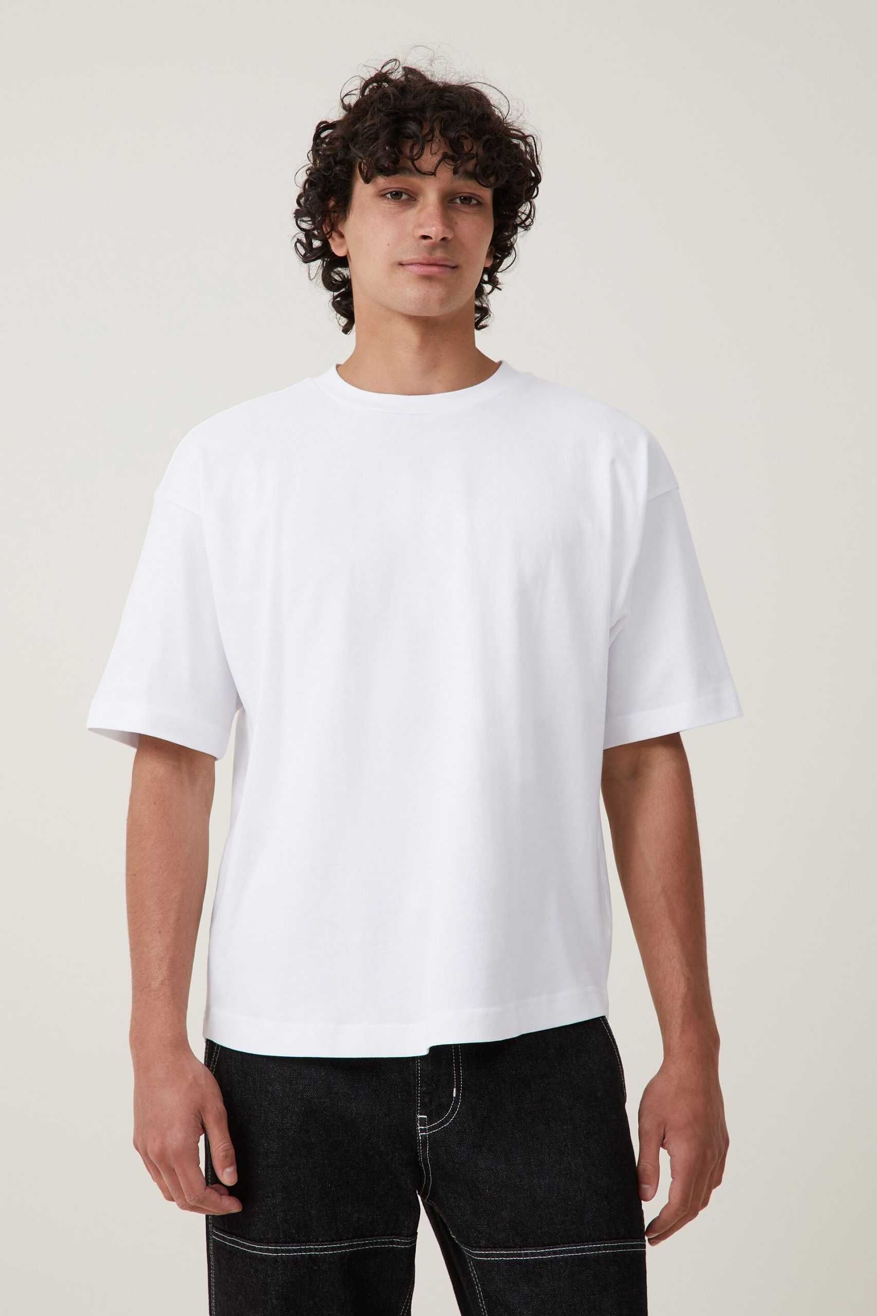 Box Fit Scooped Hem T-Shirt