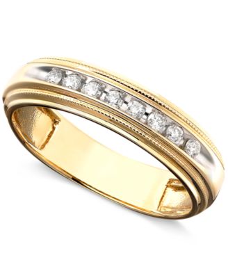 Men’s Diamond Ring in Two-Tone 14k Gold ( 1/5 ct. t.w.)