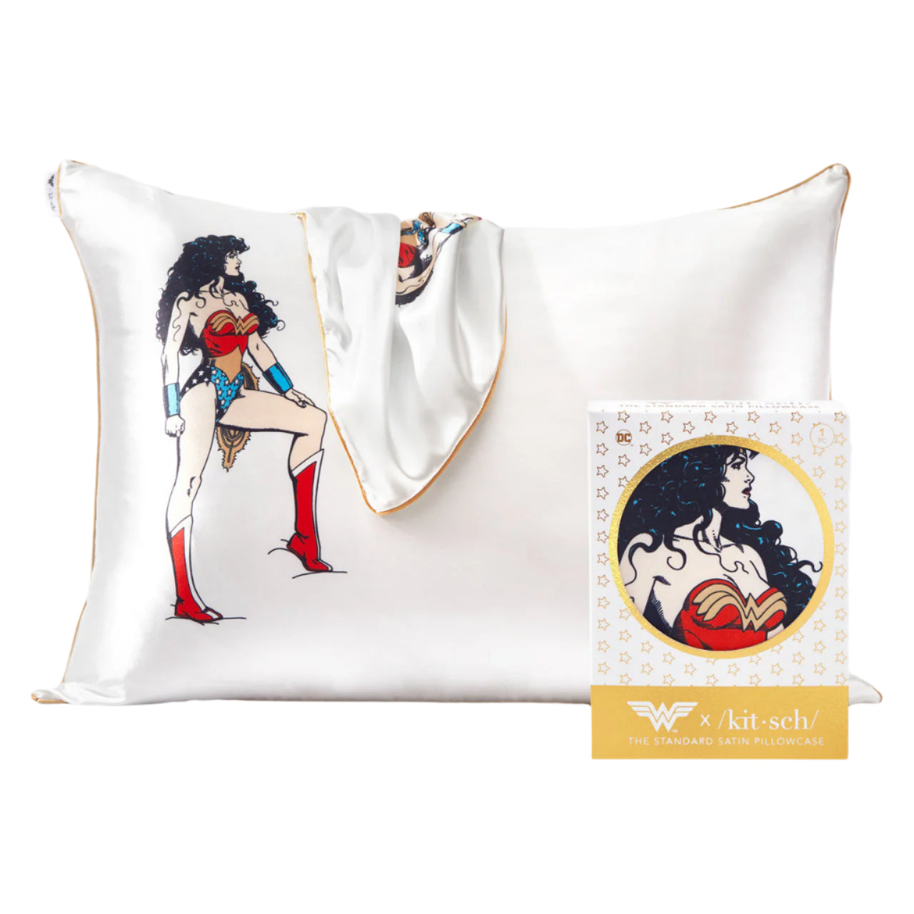 Wonder Woman x Kitsch Satin Pillowcase – Believe In Wonder