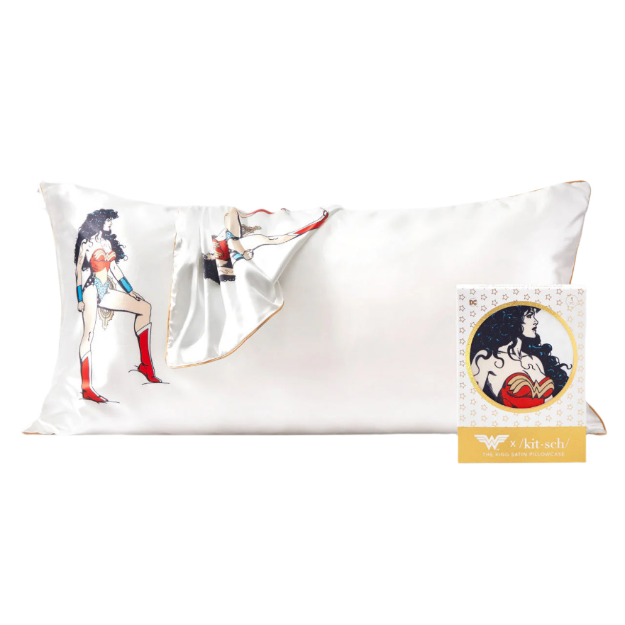 Wonder Woman x Kitsch King Pillowcase – Believe in Wonder