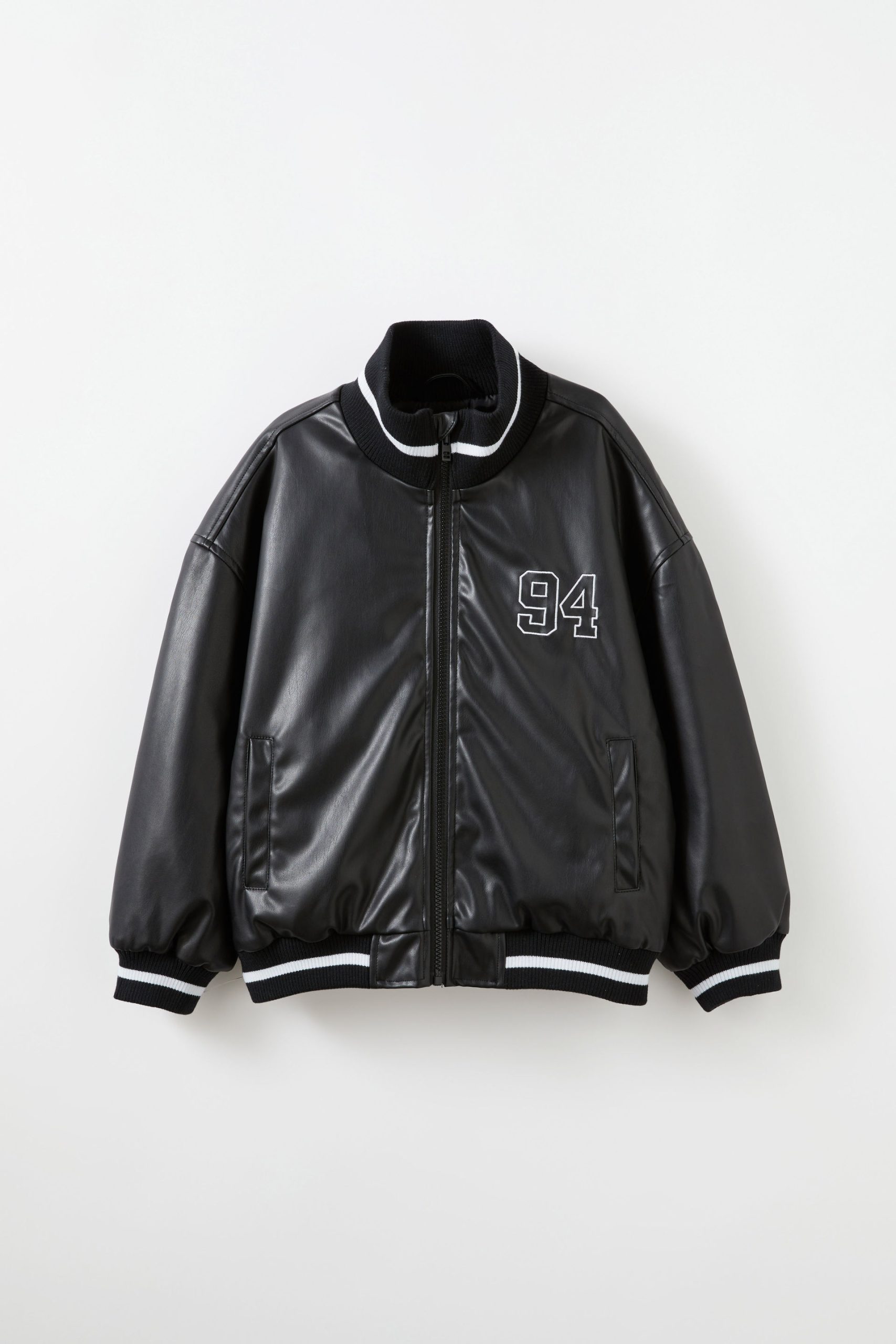 Harry Faux Leather Bomber Jacket