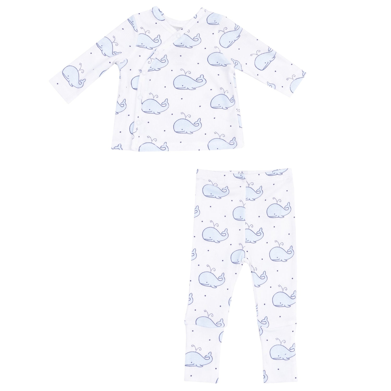 Take Me Home Set with Roll Over Cuff Pant – Bubbly Whale Blue