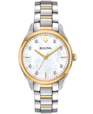 Women’s Sutton Diamond-Accent Two-Tone Stainless Steel Bracelet Watch 32.5mm