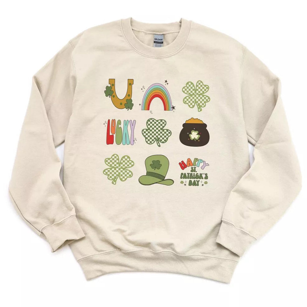 St. Patty’s Icons Chart Adult Sweatshirt