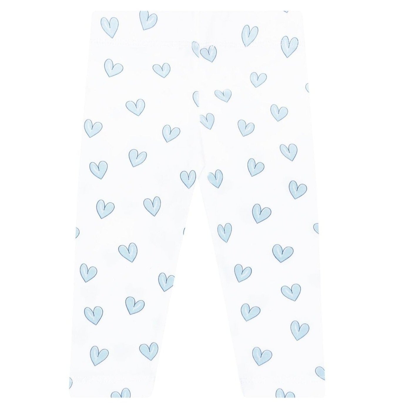 Blue Heart Print Pima Leggings