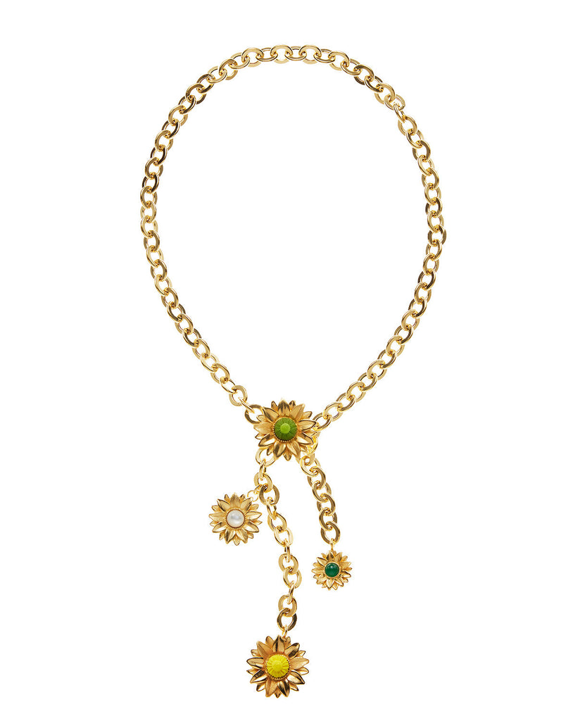 Limoncello Cascade Necklace in Green u0026 Yellow