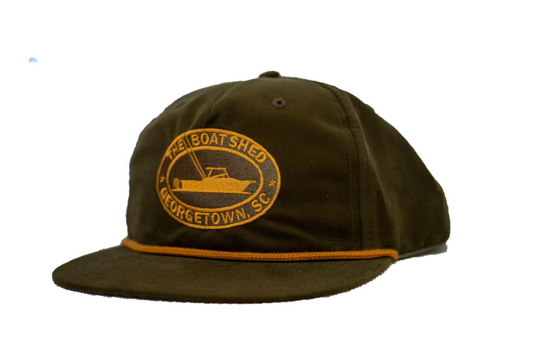 The Boat Shed Logo Rope Hat – Loden/ Gold