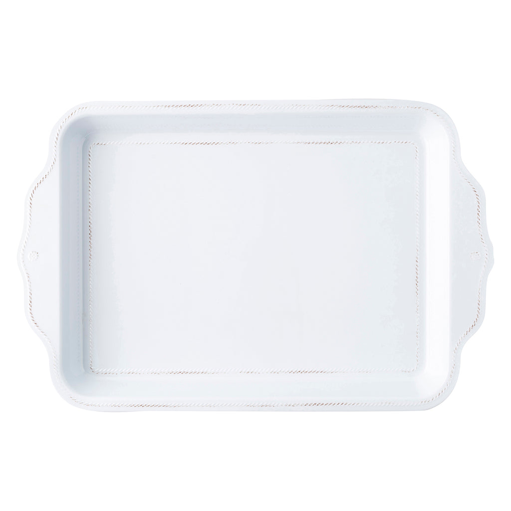 Berry u0026 Thread Whitewash Melamine 24 Handled Tray”