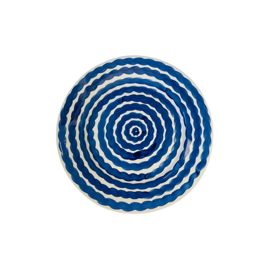 Cobalt Squiggle Dessert Plate