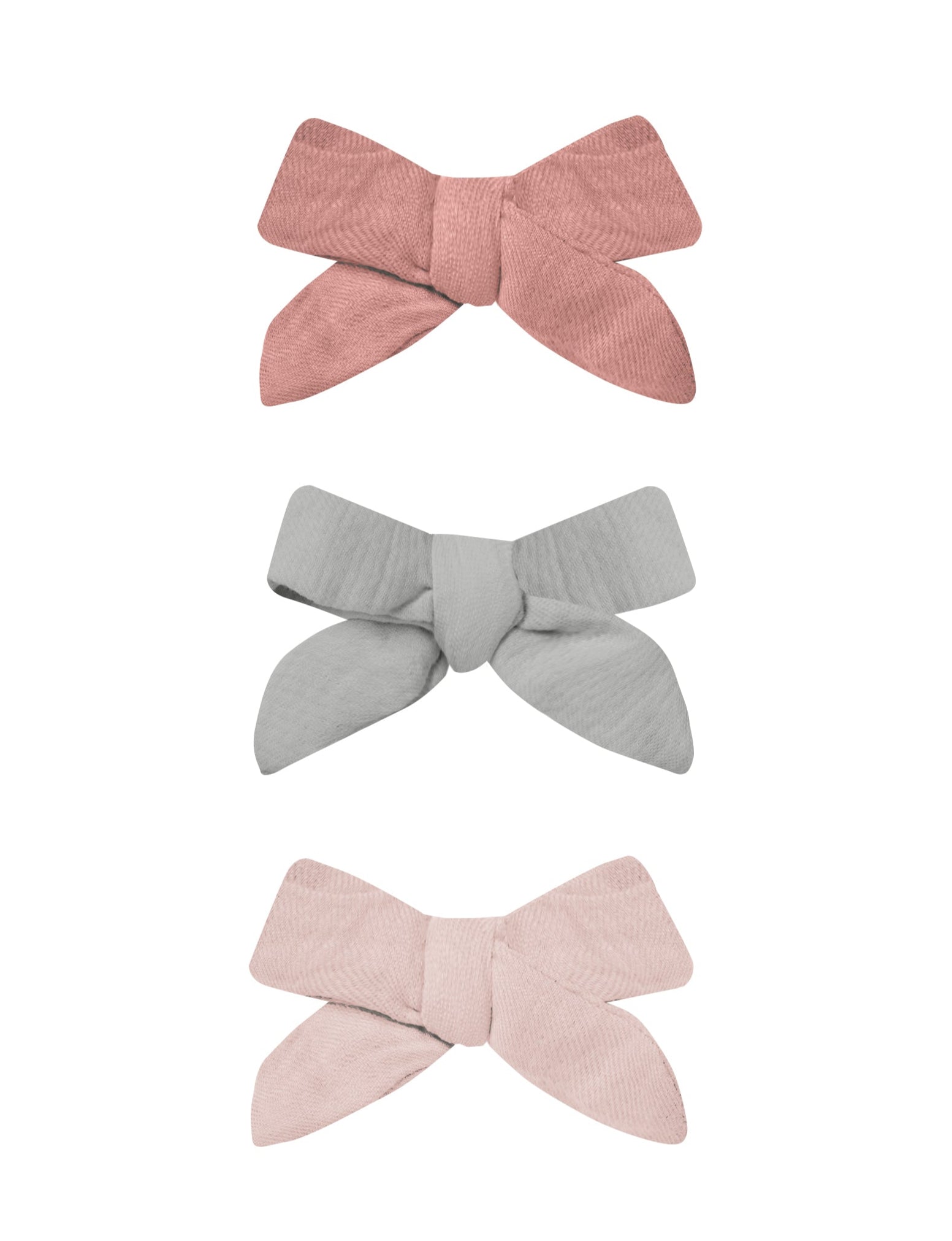 Bow Clip – Set of 3 – Lipstick / Sky / Bubblegum