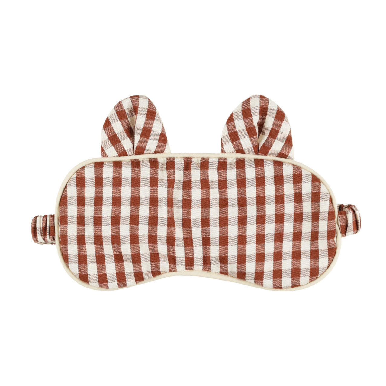 Sleep Mask – Brick Gingham – FINAL SALE