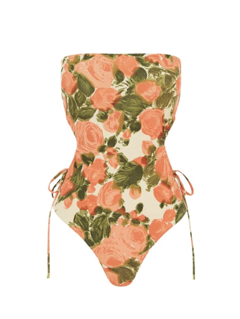 Strapless Cut Out One-Piece