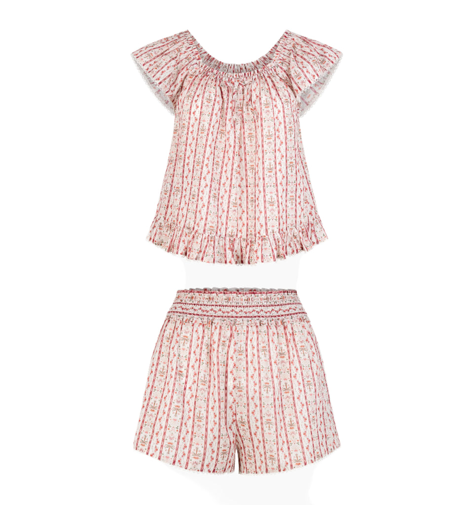 The Josie PJ Set in Pink Emma Stripe